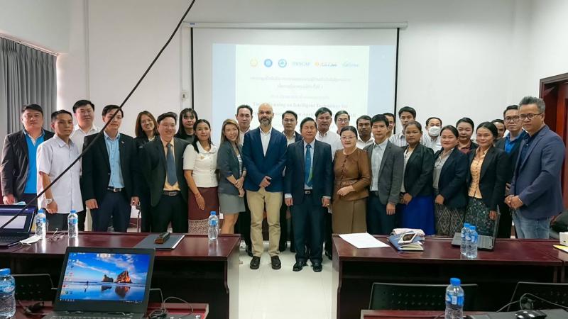 GISTDA ร่วมกับ UNESCAP จัดฝึกอบรมเชิงปฏิบัติการ "The 1st Training on Intelligent Technology for Geospatial Management on Agriculture for Lao PDR”    _1